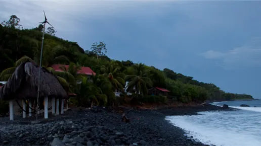 Side view of Morro Negrito Surf Camp